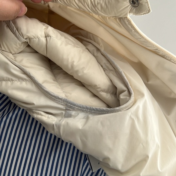 Off white / Cream lightweight down jacket by Moncler - Picture 15 of 17
